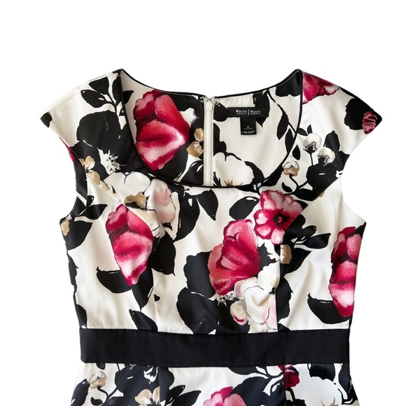 WHBM Satin Floral Shift Dress | 4 - Picture 4 of 8